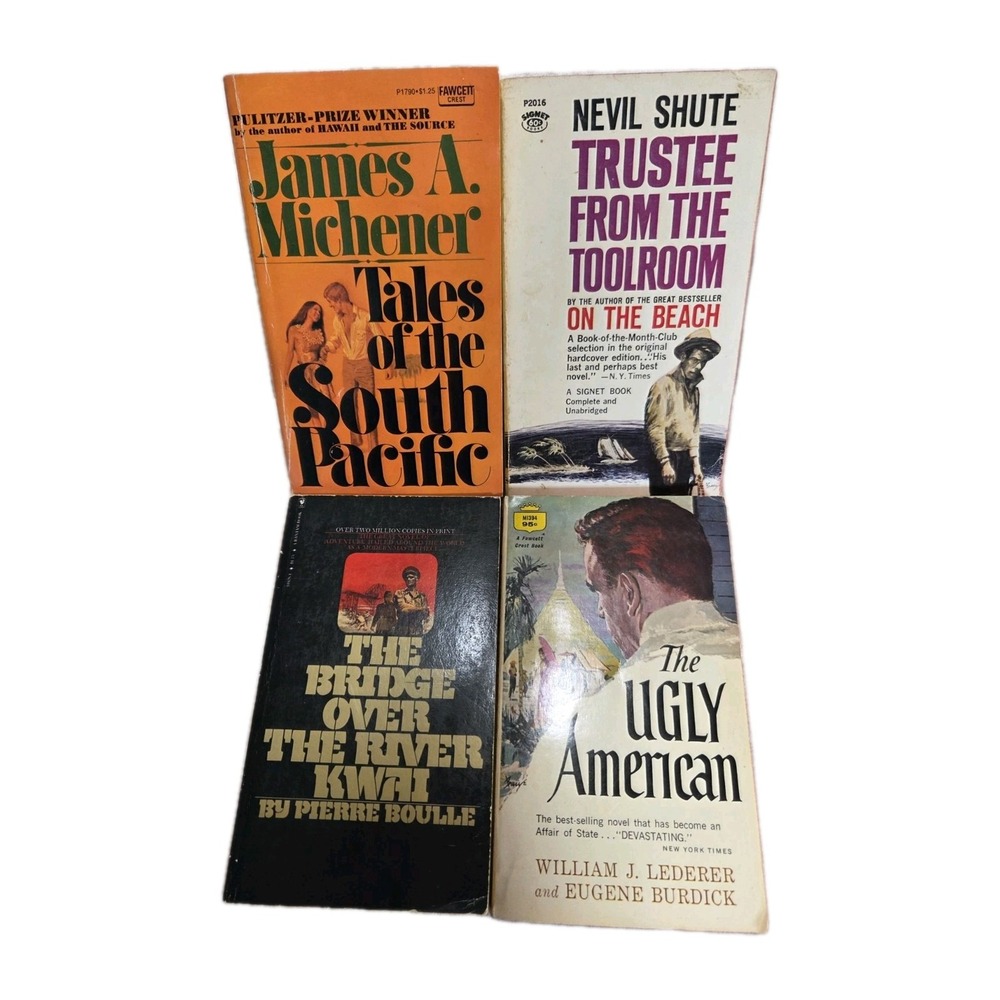 Book Lot Of 4 Vintage Paperbacks For Armchair Adventures